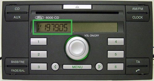 Ford 6000CD Radio code