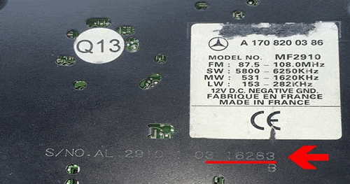 Mercedes Serial Number