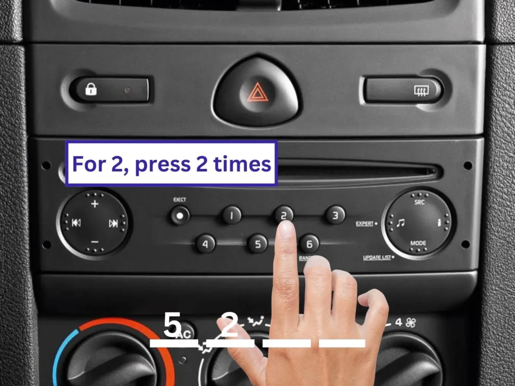dacia logan radio code 