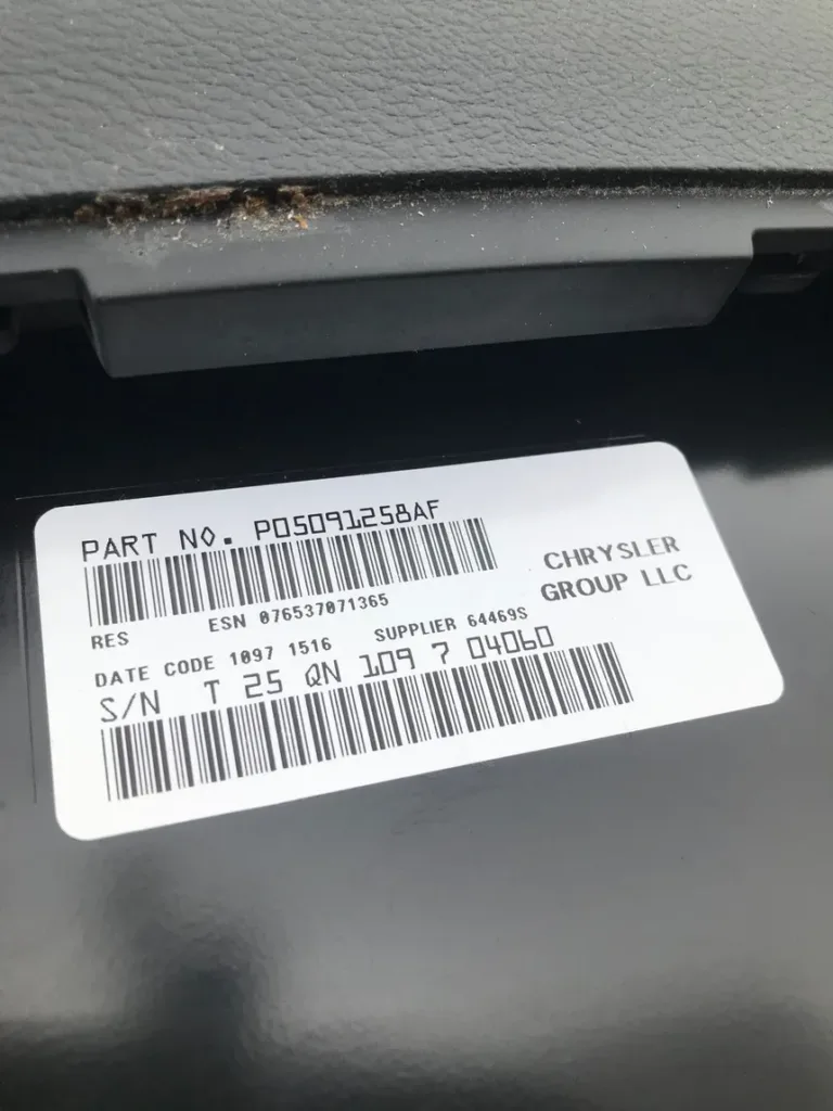 dodge radio code