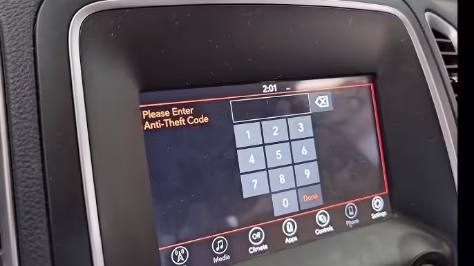 enter dodge radio code