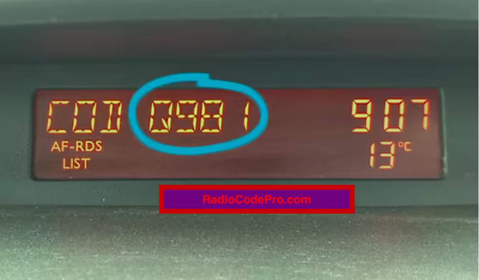 vauxhall radio code
