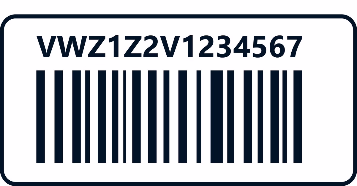 Volkswagen radio serial number example